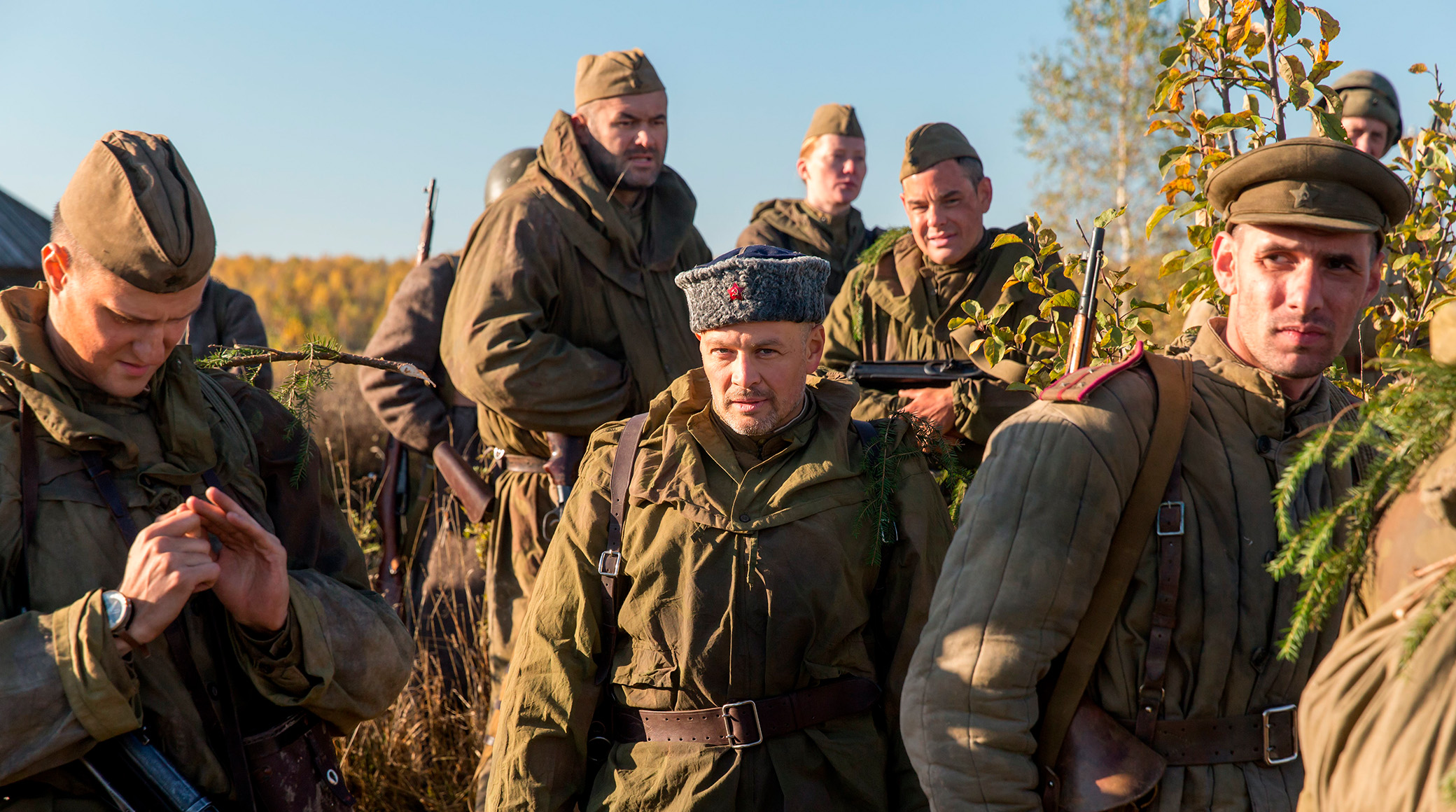 кадр из исторической военной драмы «Позывной «Журавли»